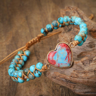 Jasper's Energy Heart Bracelet - eleganto