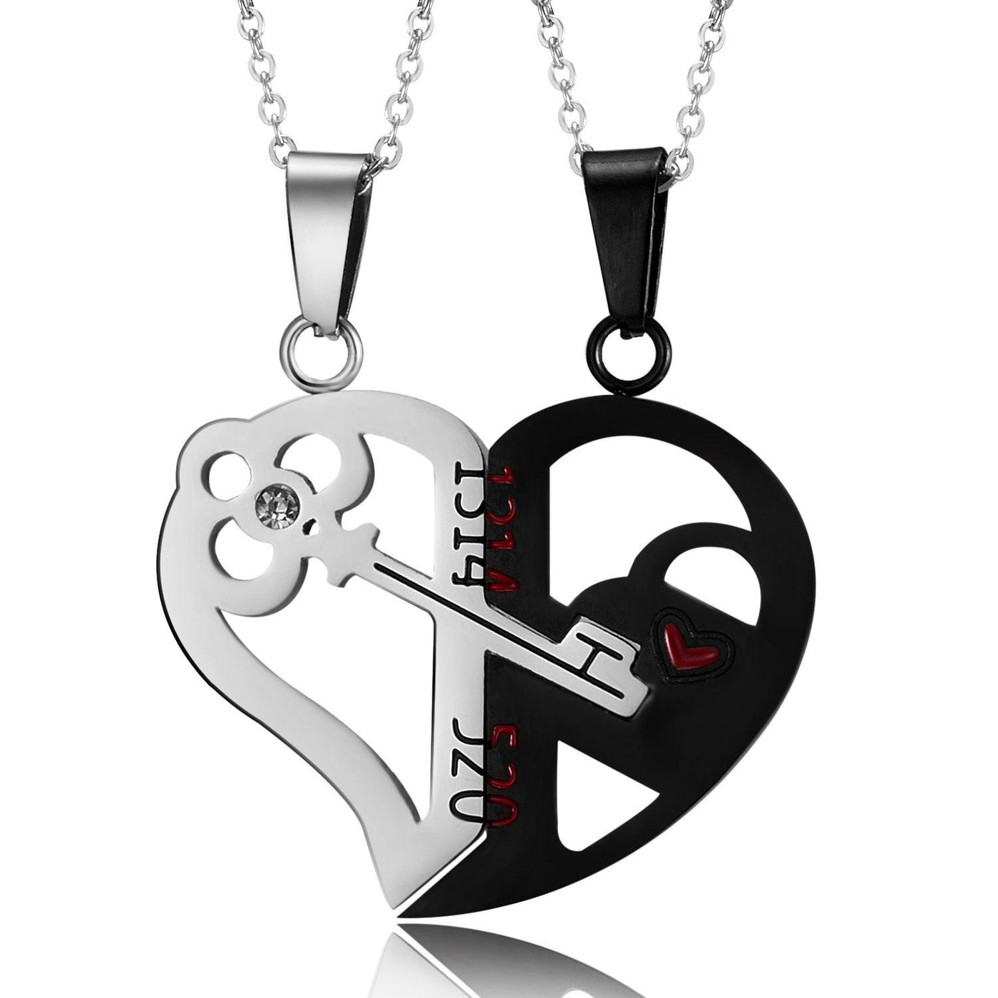 Heart Puzzle Couple Necklace - eleganto