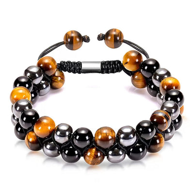 Tiger Eye Triple Charm Bracelet