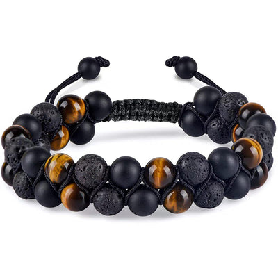 Tiger Eye Triple Charm Bracelet