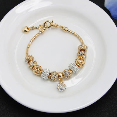 Golden Harmony Beaded Bracelet