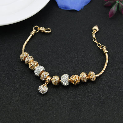 Golden Harmony Beaded Bracelet