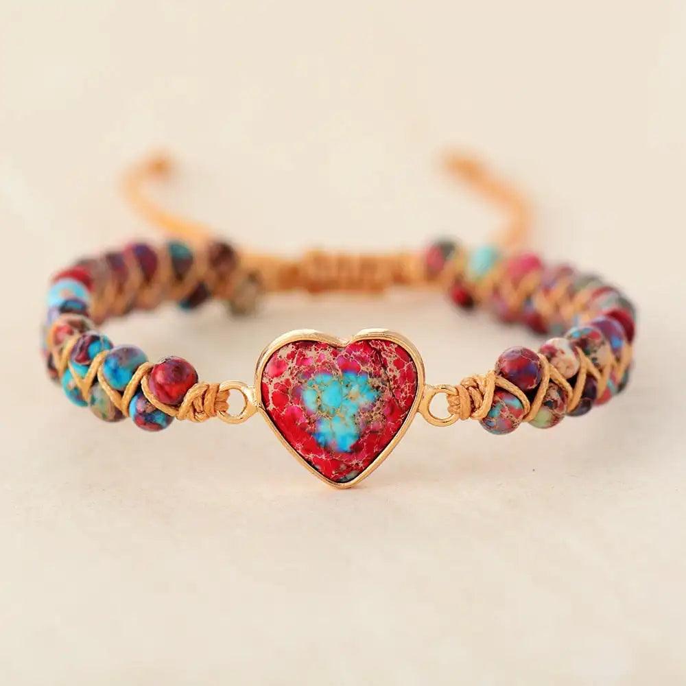 Jasper's Energy Heart Bracelet - eleganto