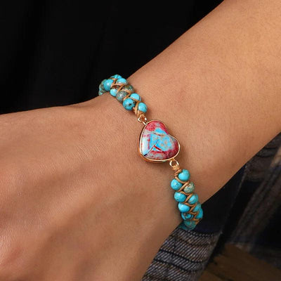 Jasper's Energy Heart Bracelet - eleganto