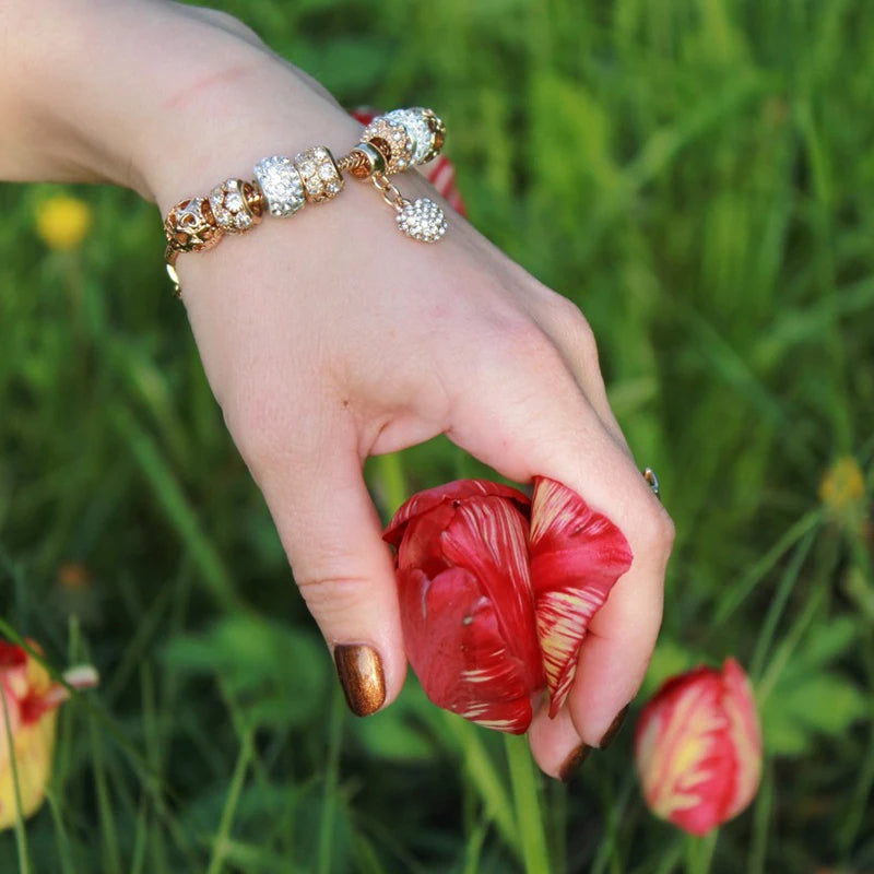 Golden Harmony Beaded Bracelet