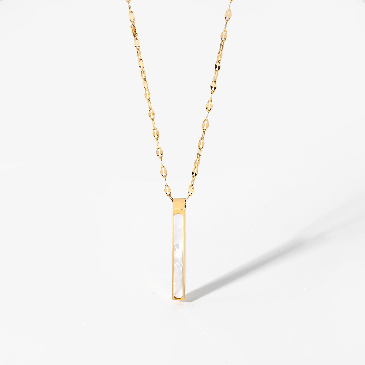 14K Gold Bar Necklace