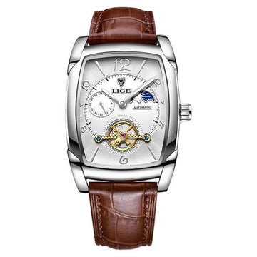 Brown Strap Silver White