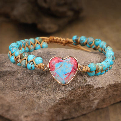 Jasper's Energy Heart Bracelet - eleganto