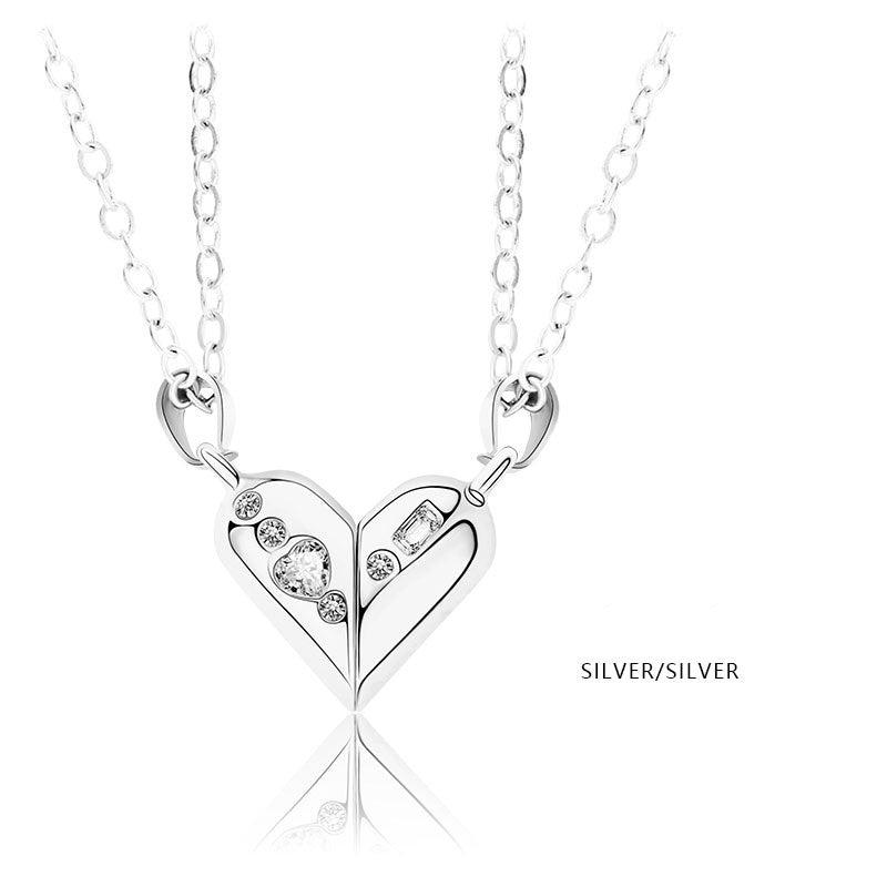 Heart Twisting Magnet Couple Necklace - eleganto