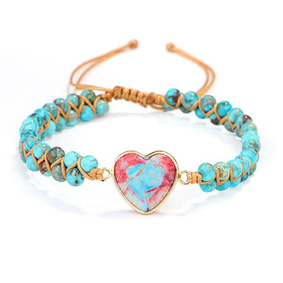 Jasper's Energy Heart Bracelet - eleganto