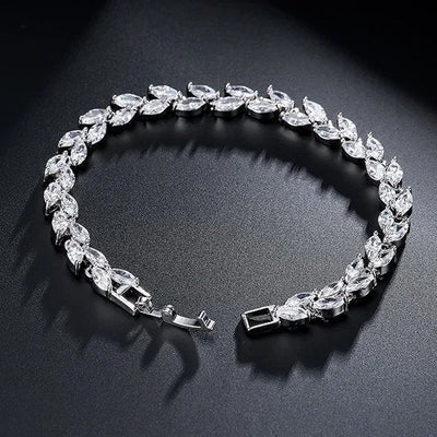 Willow Leaves Zircon Bracelet