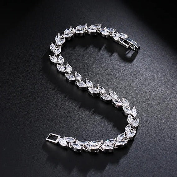 Willow Leaves Zircon Bracelet