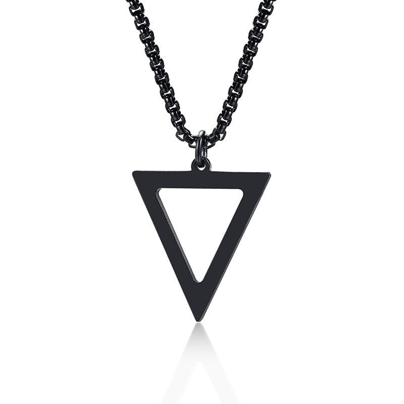 Geometric Triangle Necklace for Men - eleganto