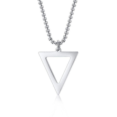 Geometric Triangle Necklace for Men - eleganto