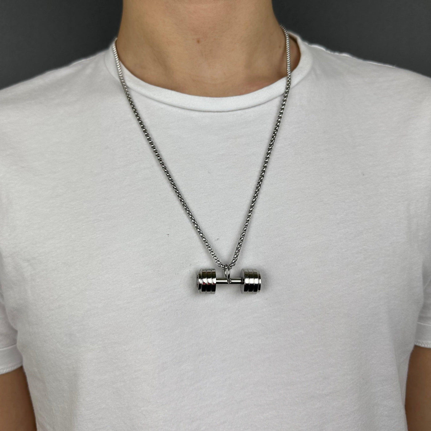 Dumbbell Necklace for Men - eleganto